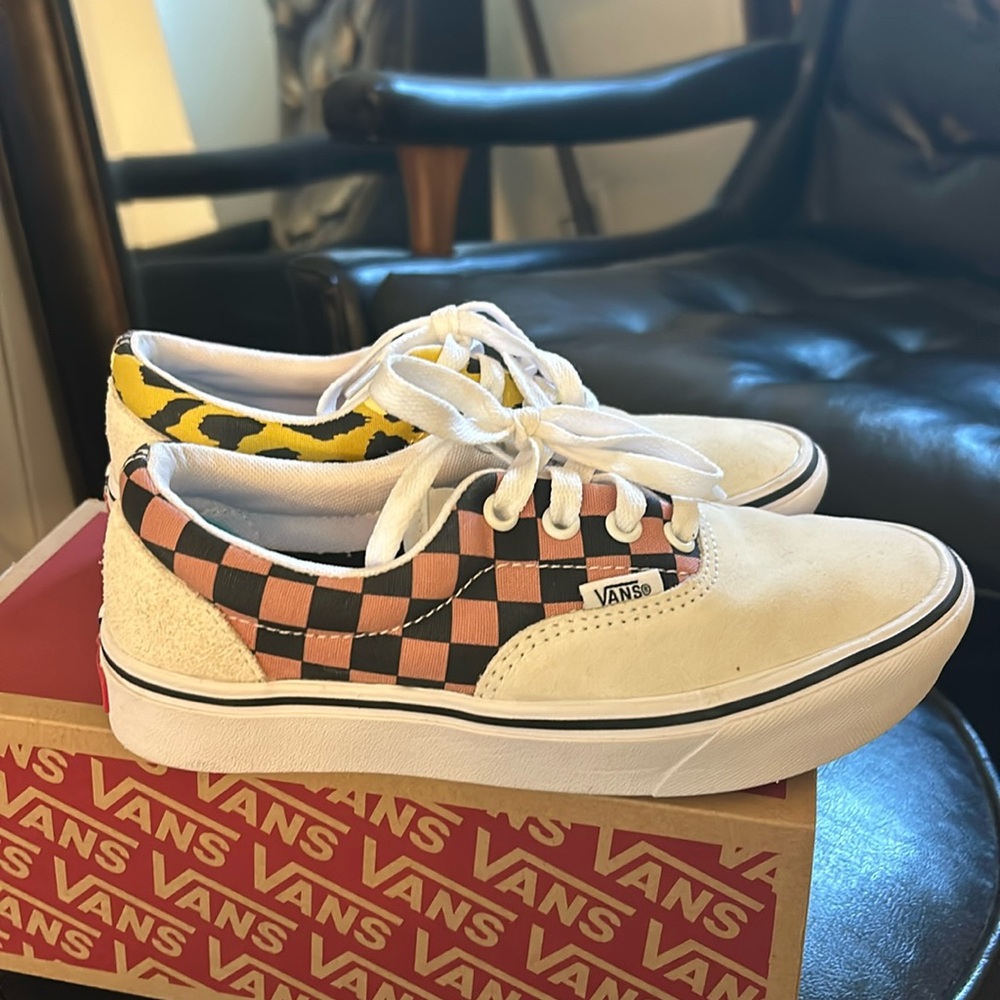Cheetah and check vans- worn once